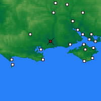Nearby Forecast Locations - Bournemouth - Map