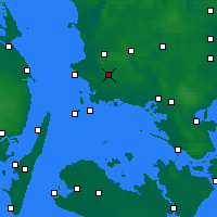 Nearby Forecast Locations - Flakkebjerg - Map