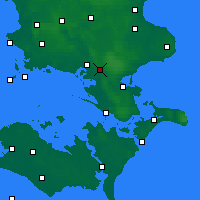 Nearby Forecast Locations - Brandelev - Map