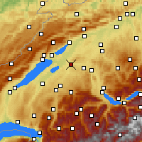 Nearby Forecast Locations - Mühleberg - Map