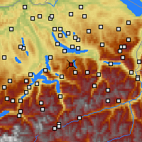 Nearby Forecast Locations - Einsiedeln - Map
