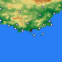 Nearby Forecast Locations - Hyères - Map