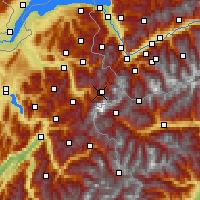 Nearby Forecast Locations - Tal Chamonix - Map