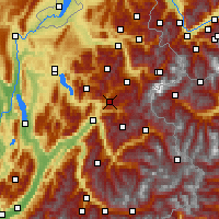 Nearby Forecast Locations - Val d'Arly - Map