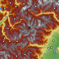 Nearby Forecast Locations - Val-d'Isère - Map