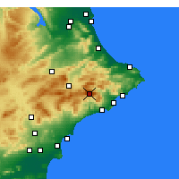 Nearby Forecast Locations - Aitana - Map