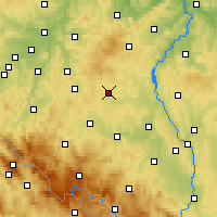 Nearby Forecast Locations - Kocelovice - Map
