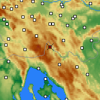 Nearby Forecast Locations - Čabar - Map