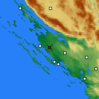 Nearby Forecast Locations - Zemunik Donji - Map