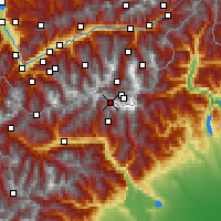Nearby Forecast Locations - Pian Rosa - Map