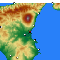 Nearby Forecast Locations - Catania - Map