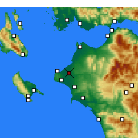 Nearby Forecast Locations - Andravida - Map