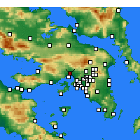 Nearby Forecast Locations - Elefsina - Map