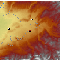 Nearby Forecast Locations - Kara-Suu - Map