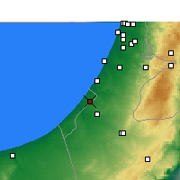 Nearby Forecast Locations - Gaza - Map