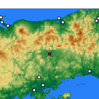 Nearby Forecast Locations - Tsuyama - Map