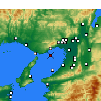 Nearby Forecast Locations - Kobe Airport - Map