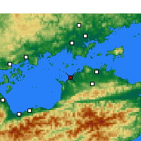 Nearby Forecast Locations - Tadotsu - Map