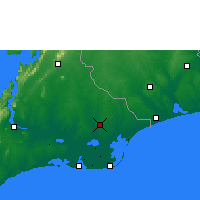 Nearby Forecast Locations - Akatsi - Map
