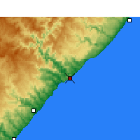 Nearby Forecast Locations - Port St. Johns - Map