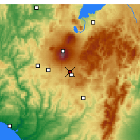 Nearby Forecast Locations - Waiouru Airstrip - Map