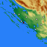 Nearby Forecast Locations - Pakoštane - Map