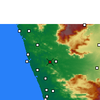 Nearby Forecast Locations - Shoranur - Map