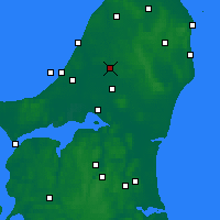 Nearby Forecast Locations - Brønderslev - Map