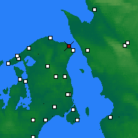 Nearby Forecast Locations - Hellebæk - Map