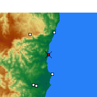 Nearby Forecast Locations - Nambucca Heads - Map