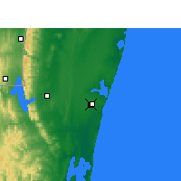 Nearby Forecast Locations - Sodwana Bay - Map