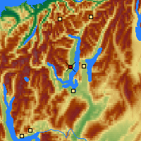Nearby Forecast Locations - Lake Wānaka - Map