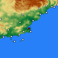 Nearby Forecast Locations - Saint-Tropez - Map