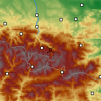 Nearby Forecast Locations - Vallées d'Ax - Map