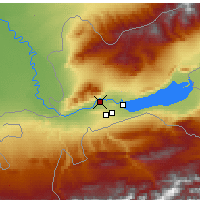 Nearby Forecast Locations - Khujand - Map