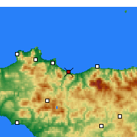 Nearby Forecast Locations - Termini Imerese - Map