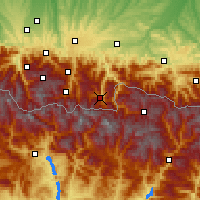 Nearby Forecast Locations - Bagnères-de-Luchon - Map