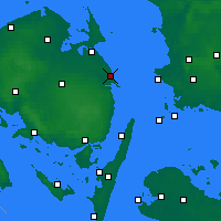 Nearby Forecast Locations - Nyborg - Map
