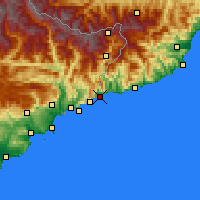 Nearby Forecast Locations - Menton - Map