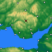 Nearby Forecast Locations - Merthyr Tydfil - Map