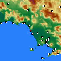 Nearby Forecast Locations - Mondragone - Map