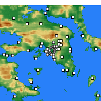 Nearby Forecast Locations - Kallithea - Map
