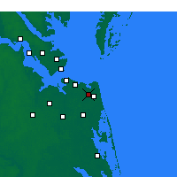 Nearby Forecast Locations - Virginia Beach - Map