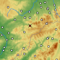 Nearby Forecast Locations - Rožnov pod Radhoštěm - Map