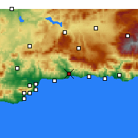 Nearby Forecast Locations - Vélez-Málaga - Map