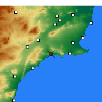 Nearby Forecast Locations - Mazarrón - Map