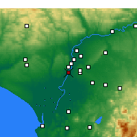 Nearby Forecast Locations - Coria del Río - Map