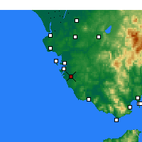 Nearby Forecast Locations - Chiclana de la Frontera - Map