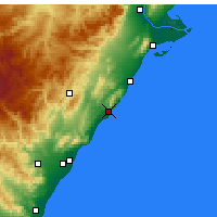 Nearby Forecast Locations - Alcossebre - Map