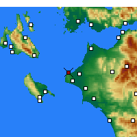 Nearby Forecast Locations - Kastro-Kyllini - Map